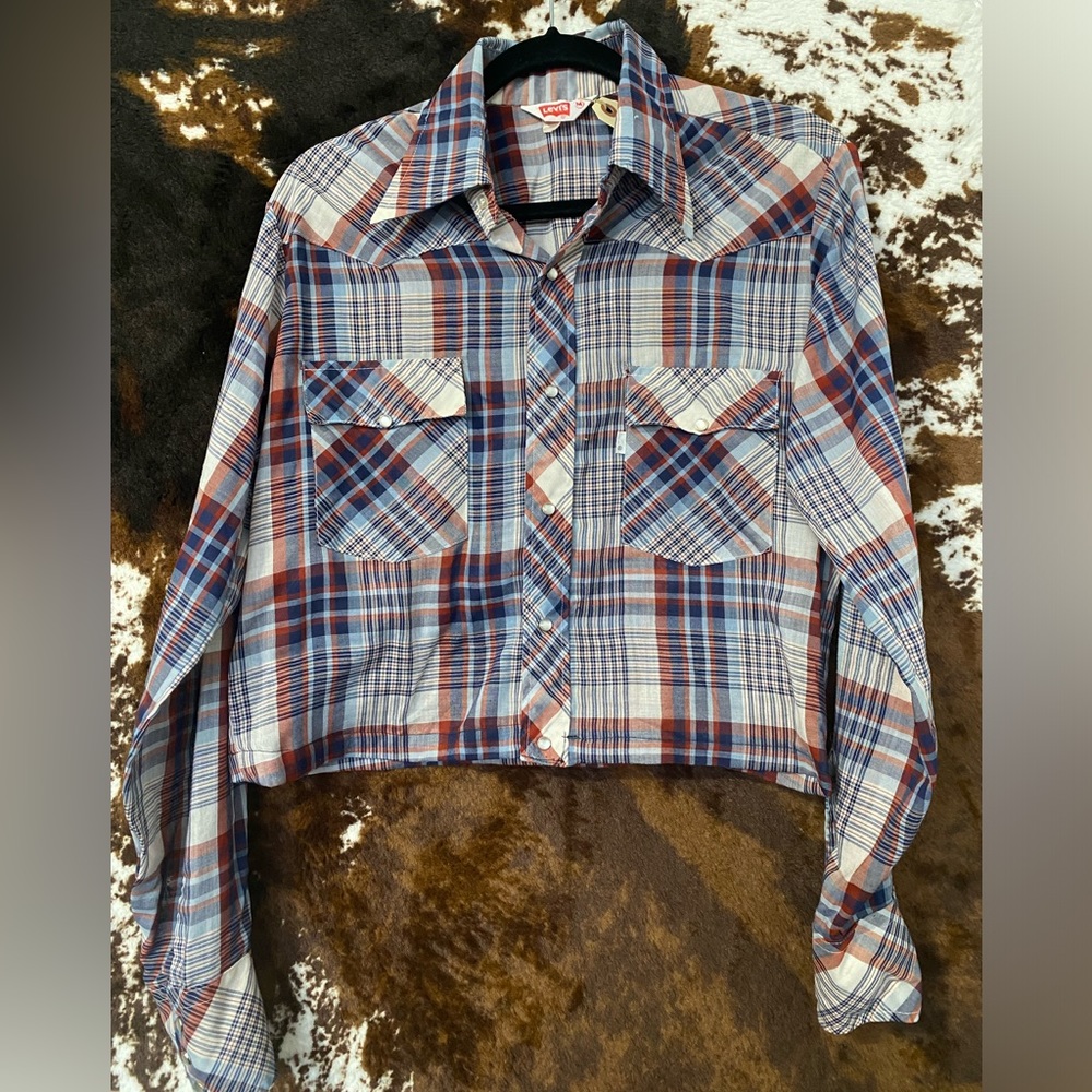 Vintage Levi’s Plaid Rework Crop
